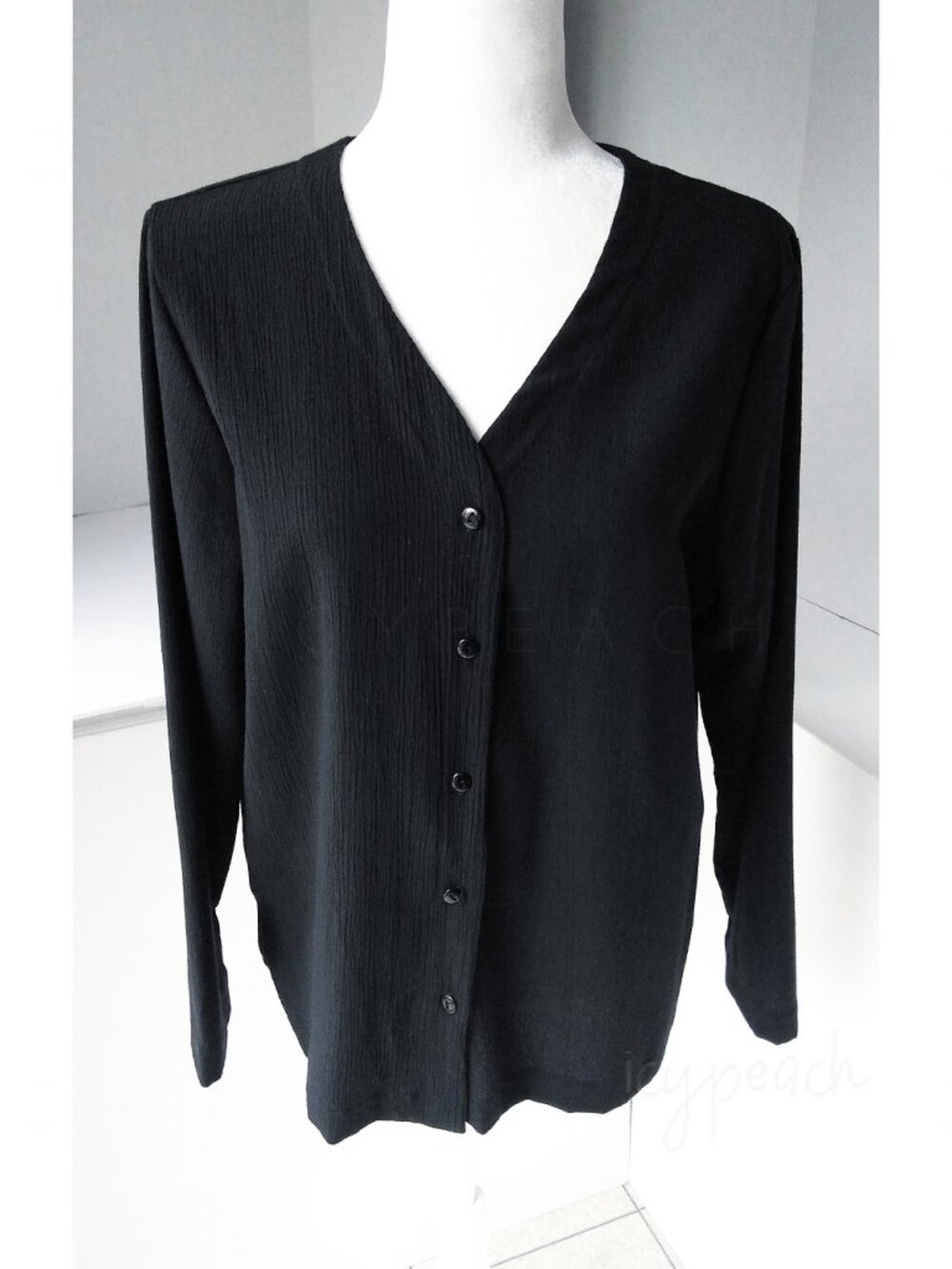 Pendleton Blazer Size 12 Black Vintage 90s Jacket Classic Minimalist Preppy